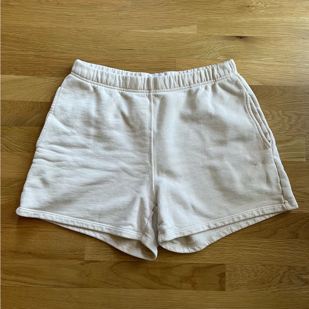 MATE the Label Pocket Fleece Shorts in Bone / Size M